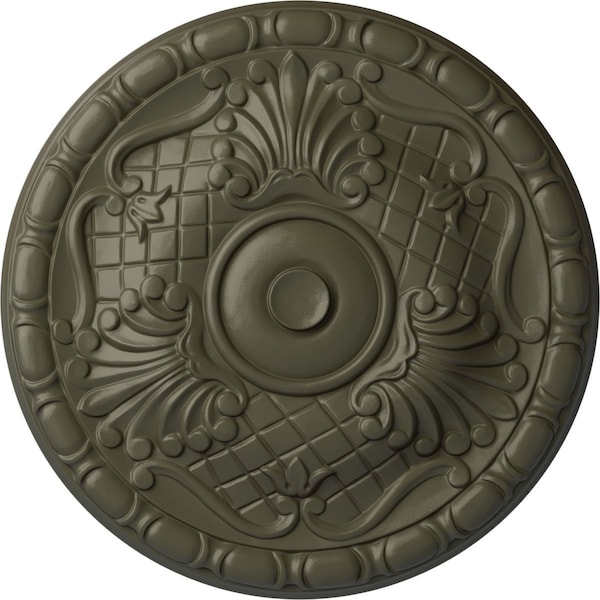 Ekena Millwork Amelia Ceiling Medallion (Fits Canopies up to 4 1/8"), Hand-Painted Witch Hazel, 15 3/4"OD x 5/8"P CM16AMWHF - main